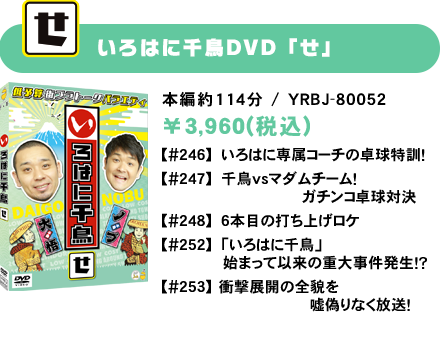 DVD情報｜実力派人気漫才コンビ“千鳥”関東初の冠番組『いろはに千鳥