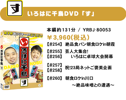 DVD情報｜実力派人気漫才コンビ“千鳥”関東初の冠番組『いろはに千鳥